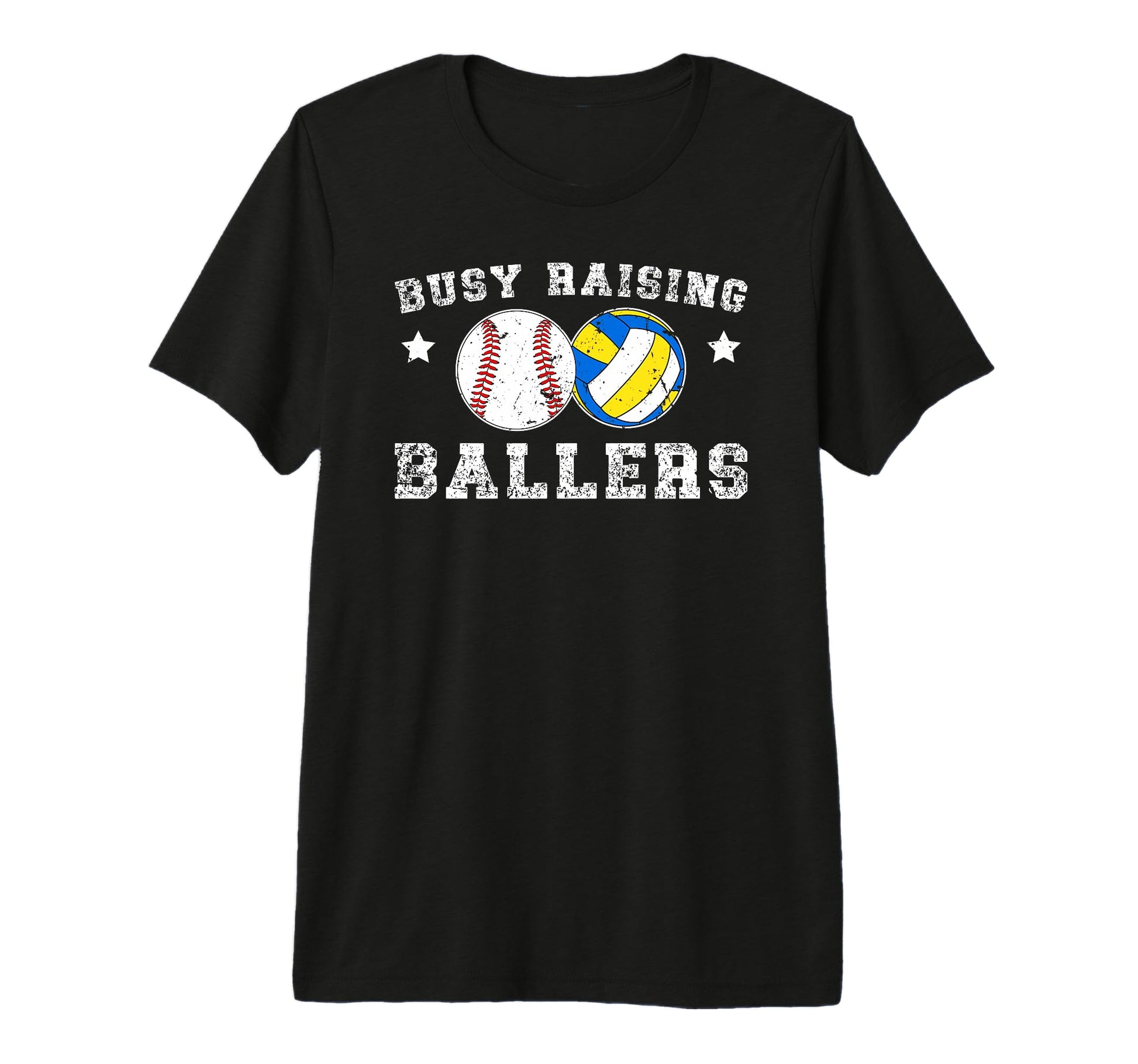 Mens Busy Raising Ballers Volleyball T-Shirt - Unique Graphic Men Women - T-Shirt, Sweatshirt, Hoodie