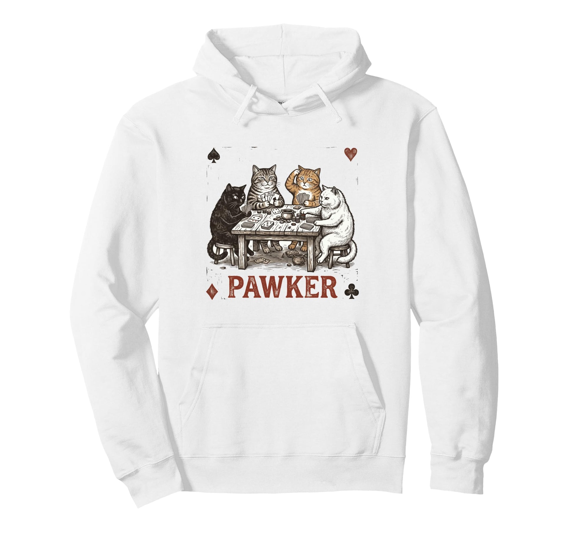Funny Poker Board Game Card Playing Hoodie - Minimalist Print Men Women - T-Shirt, Sweatshirt, Hoodie