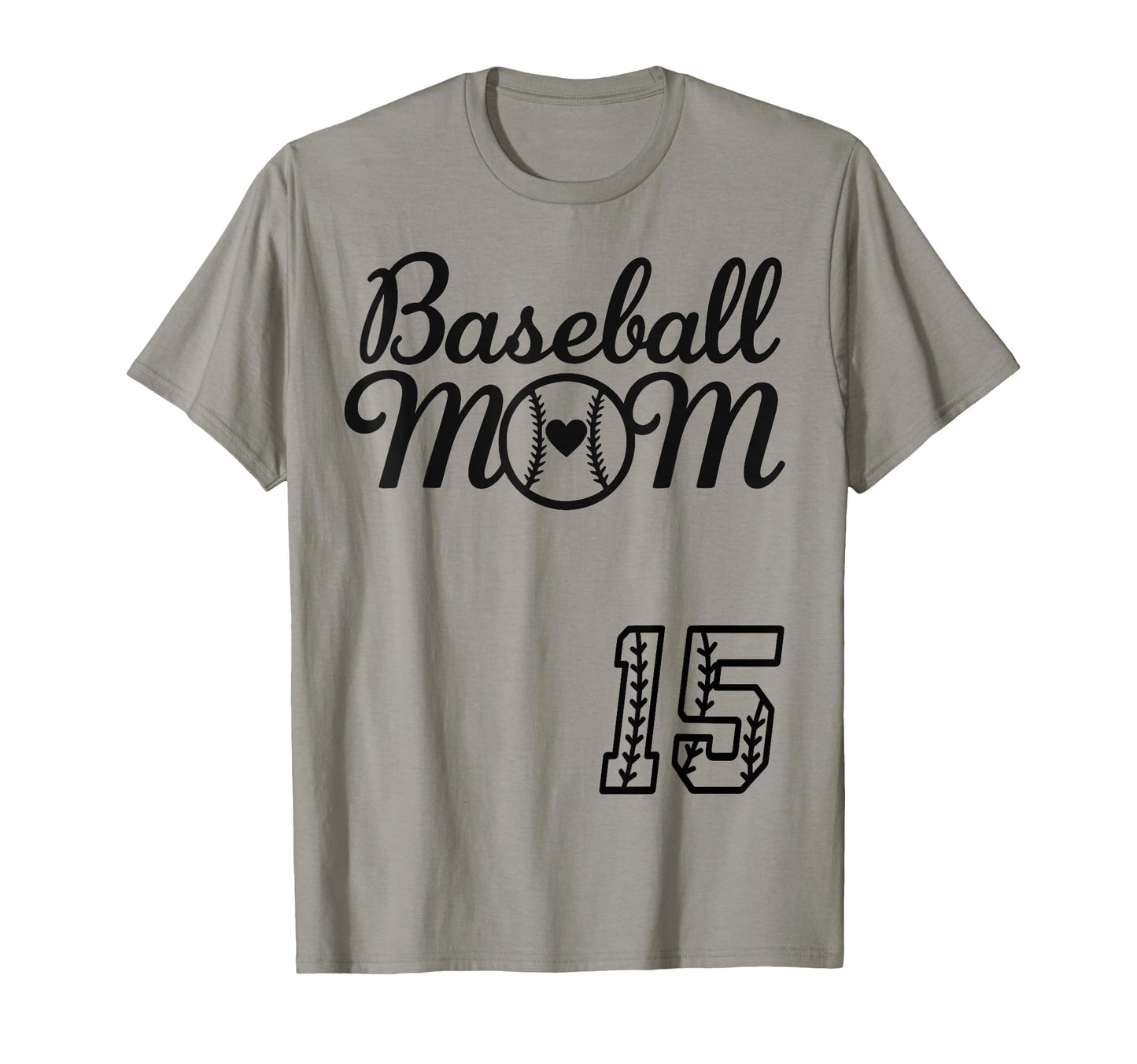 Baseball Mom Jersey 15 Baseball T-Shirt - Unique Graphic for Adults - T-Shirt, Sweatshirt, Hoodie
