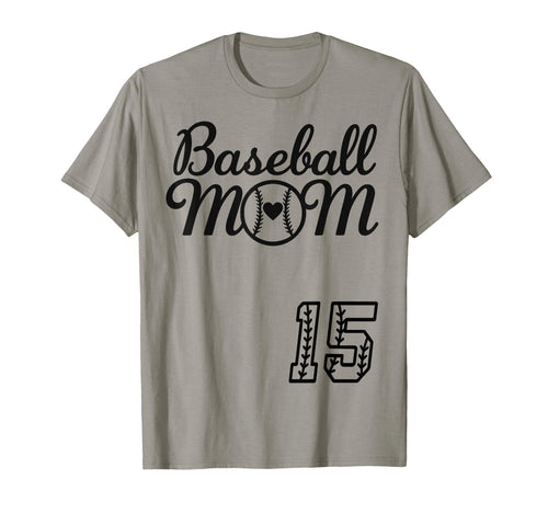 Baseball Mom Jersey 15 Baseball T-Shirt - Unique Graphic for Adults - T-Shirt, Sweatshirt, Hoodie