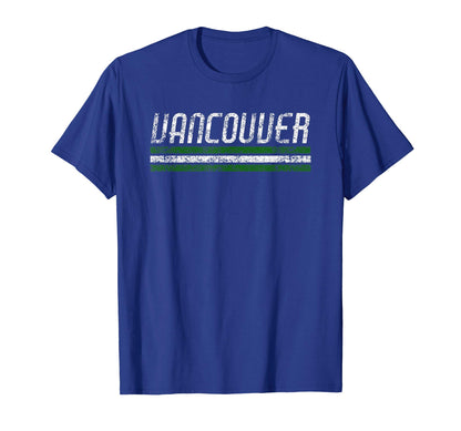 Vancouver Canada Weathered Stripe T-Shirt - Aesthetic Graphic Unisex - T-Shirt, Sweatshirt, Hoodie