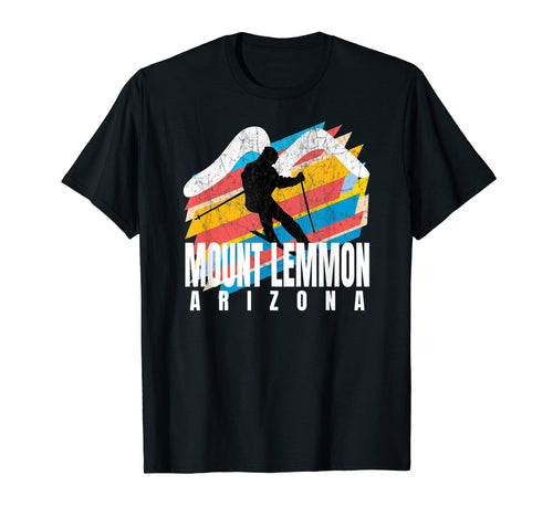 Ski Mt Lemmon Fun Geometric Striped Mt T-Shirt - Graphic Print for Adults - T-Shirt, Sweatshirt, Hoodie