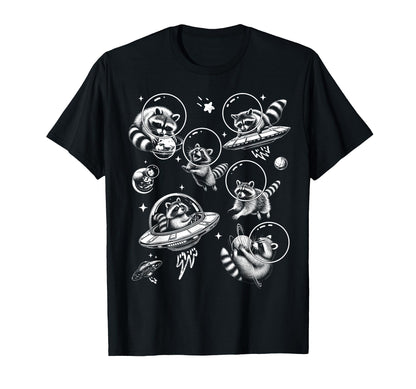 Hilarious Raccoon Astronaut Space Trash T-Shirt - Minimalist Print Unisex - T-Shirt, Sweatshirt, Hoodie