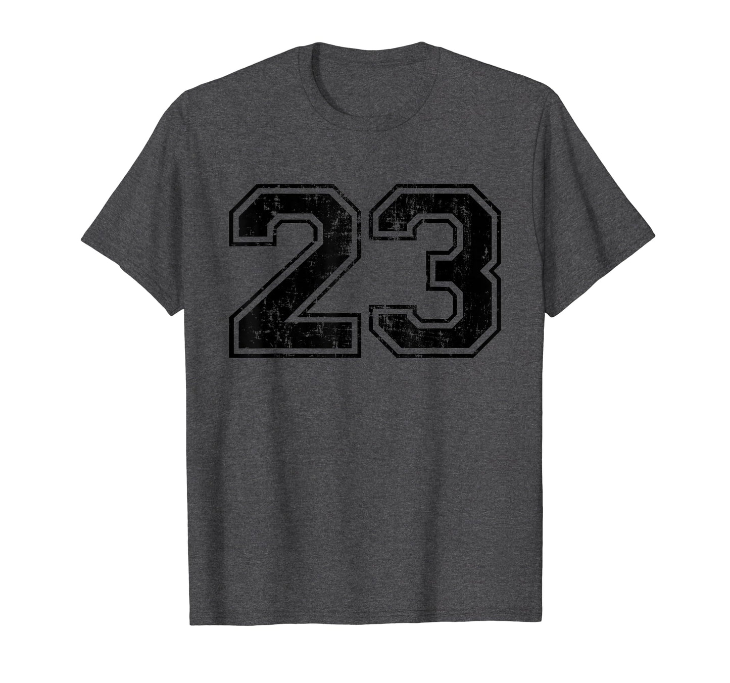 Number 23 Varsity Distressed Sport T-Shirt - Fun Novelty Design Unisex - T-Shirt, Sweatshirt, Hoodie