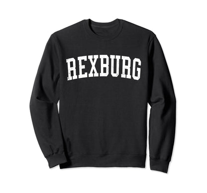 Rexburg Id Distressed White Varsity Sweatshirt - Streetwear Style Men Women - T-Shirt, Sweatshirt, Hoodie
