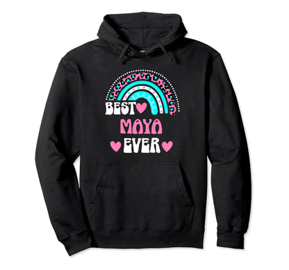 Best Maya Ever Personal Name Leopard Hoodie - Novelty Apparel for Adults - T-Shirt, Sweatshirt, Hoodie