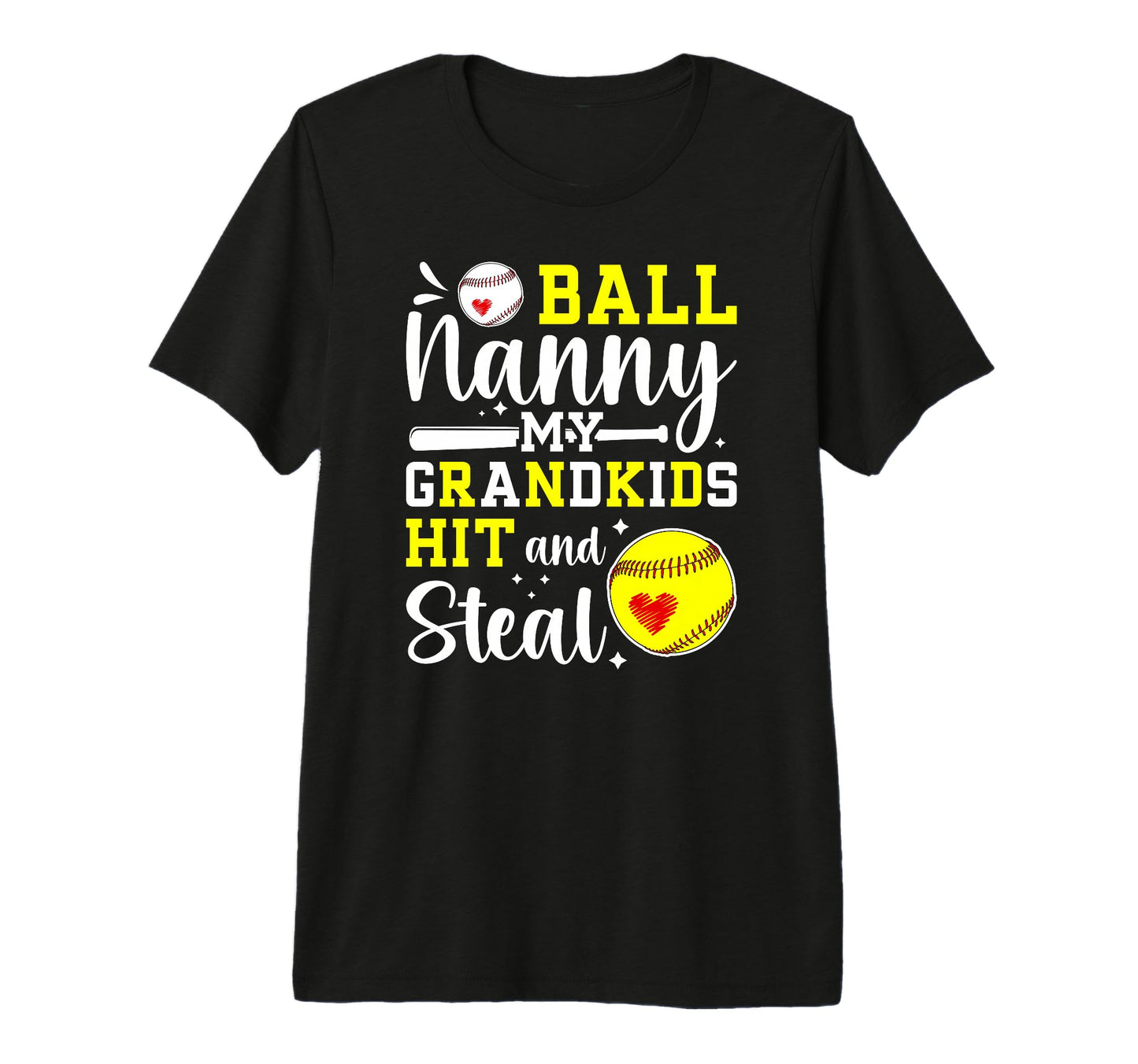 Ball Nanny My Grandkids Baseball T-Shirt - Streetwear Style for Adults - T-Shirt, Sweatshirt, Hoodie