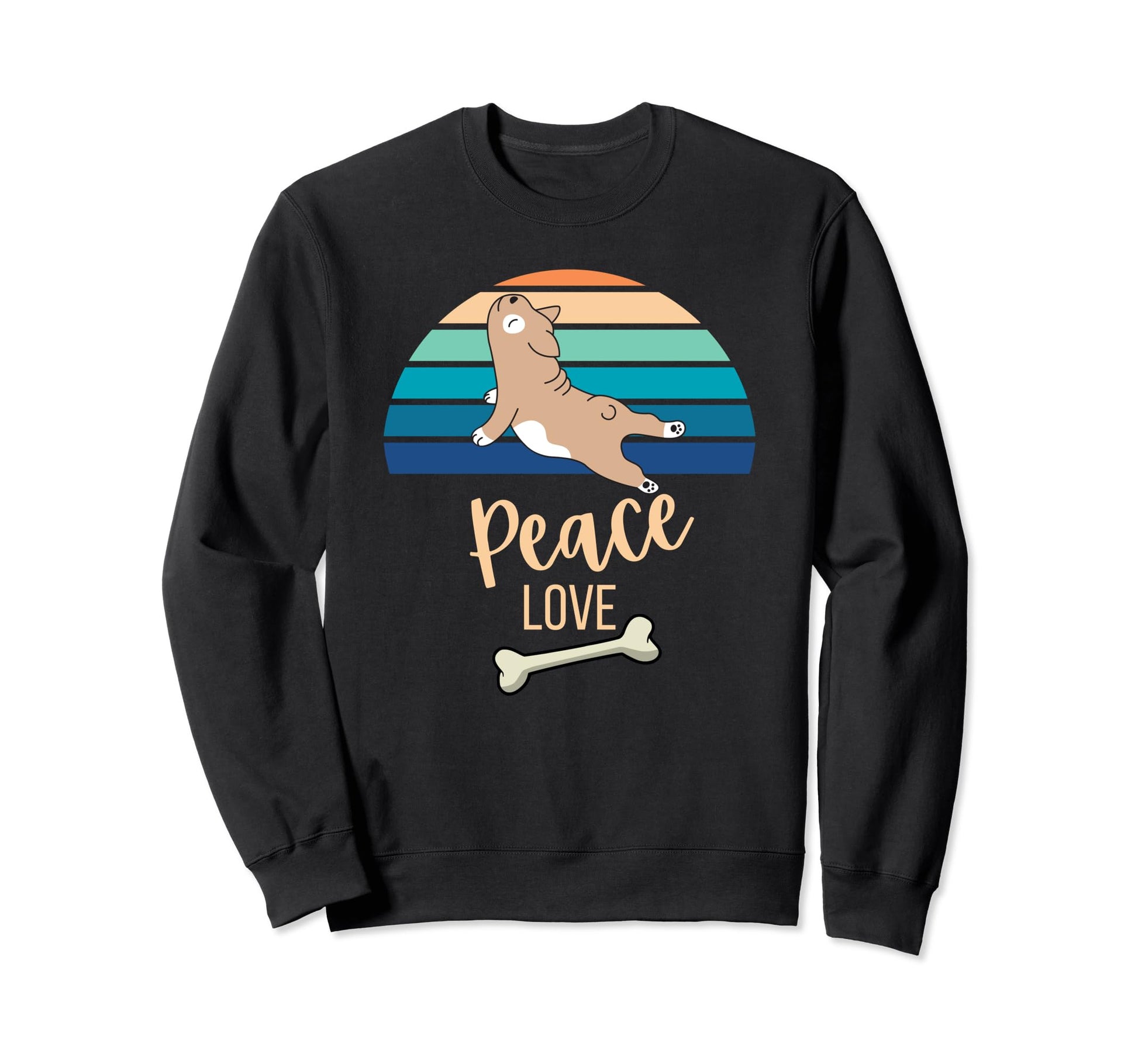 Dog Lover Peace Love Dogs Puppy Sweatshirt - Novelty Apparel for Adults - T-Shirt, Sweatshirt, Hoodie
