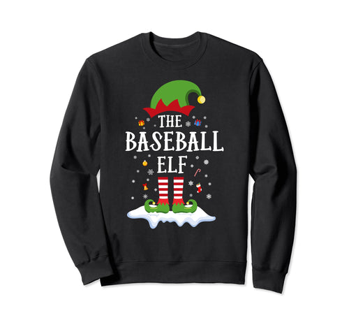 Baseball Elf Funny Matching Family Sweatshirt - Custom Art Print Unisex - T-Shirt, Sweatshirt, Hoodie
