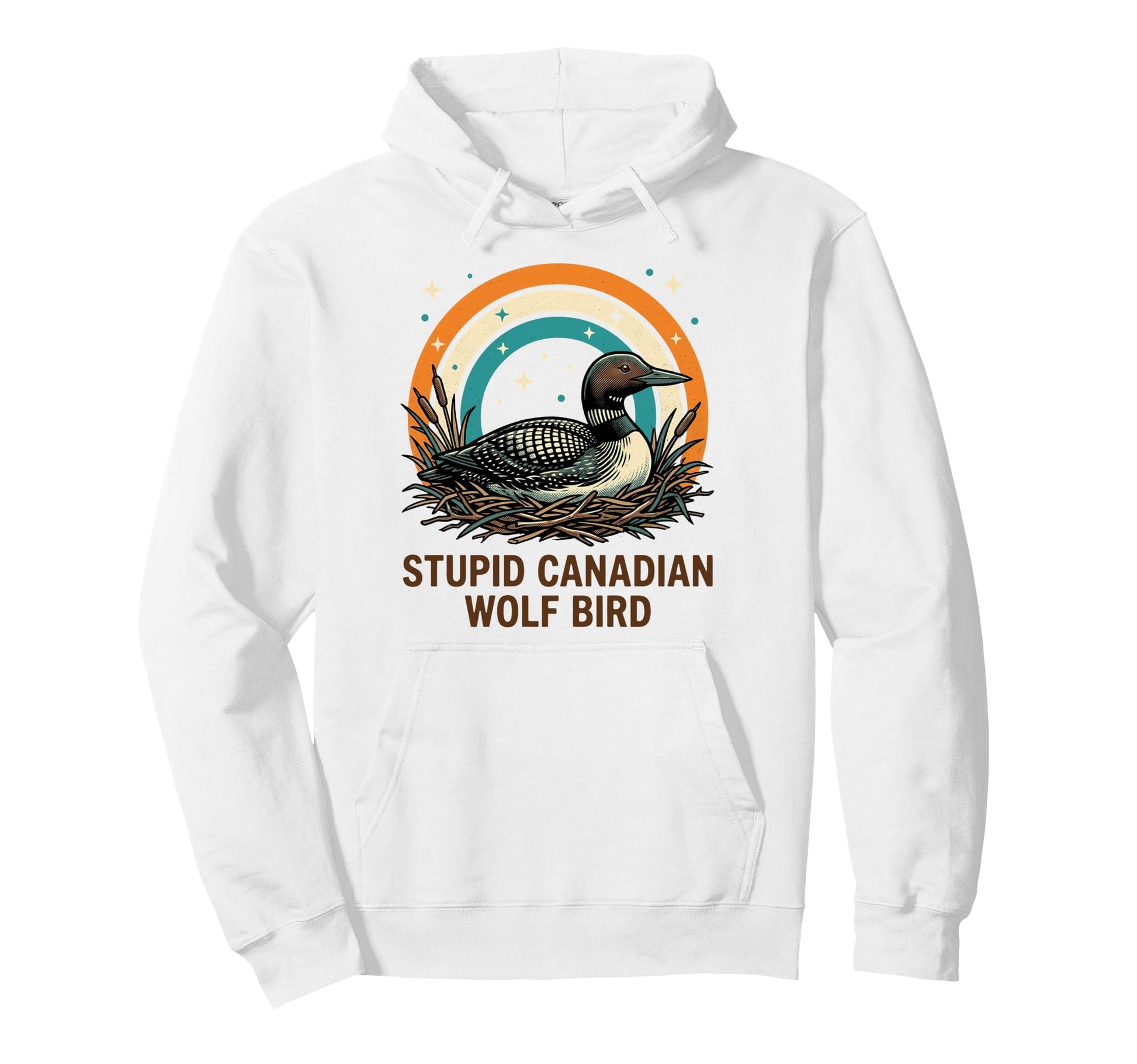 Funny Loon Bird Canadian Wildlife Hoodie - Graphic Print Unisex - T-Shirt, Sweatshirt, Hoodie
