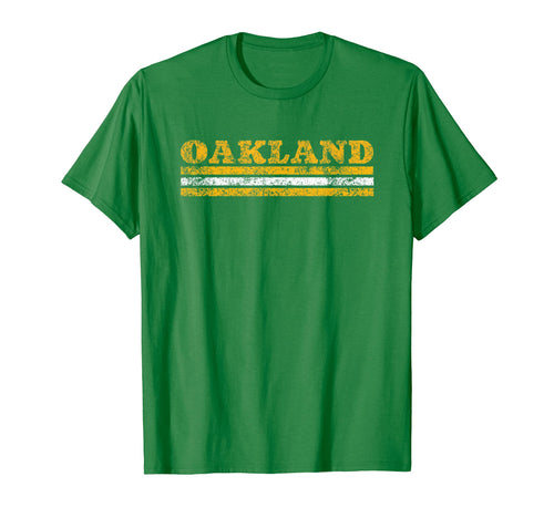 Oakland California Weathered Stripe T-Shirt - Minimalist Print Men Women - T-Shirt, Sweatshirt, Hoodie
