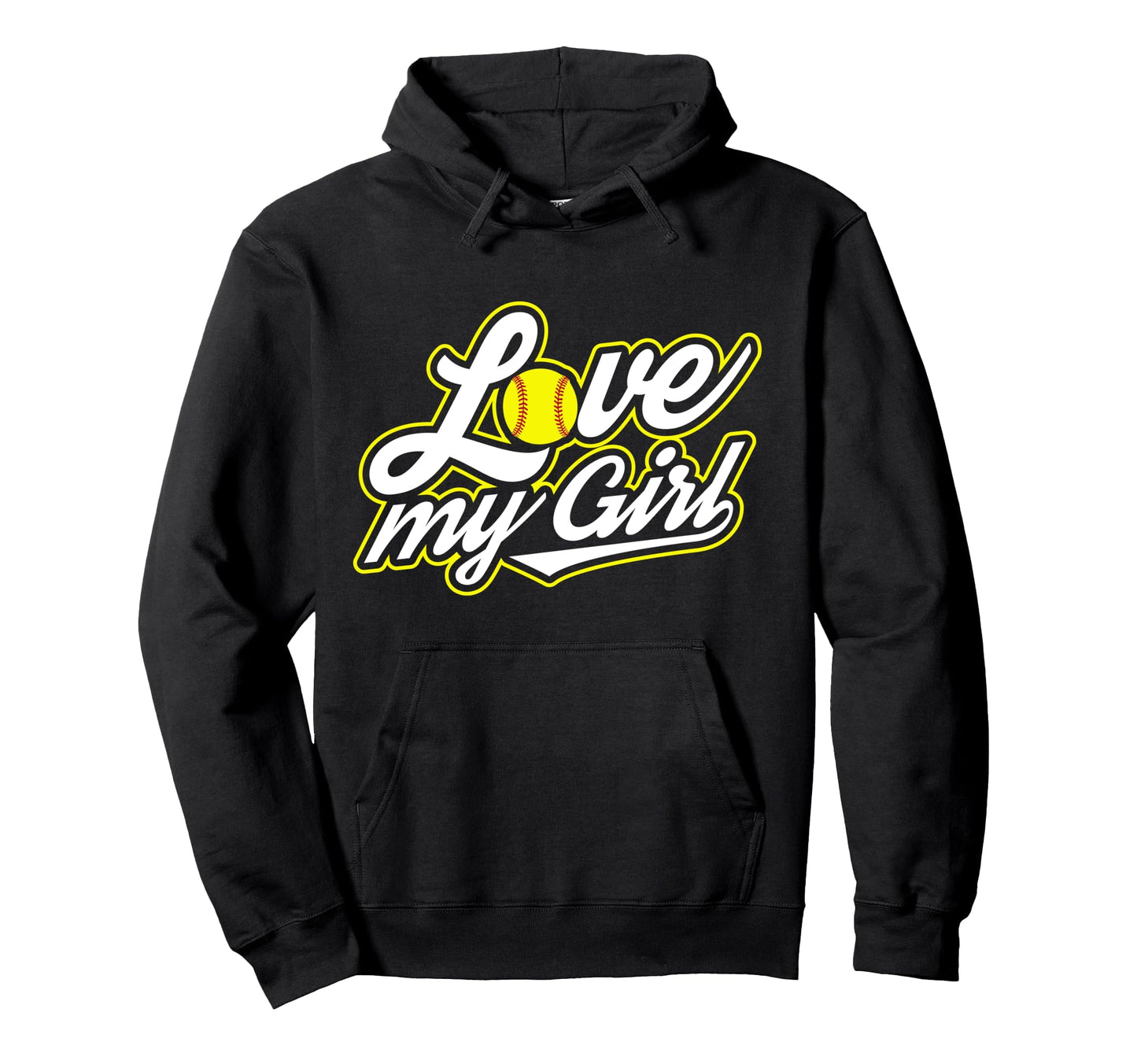 I Love My Softball Gift Moms Who Ball Hoodie - Minimalist Print Unisex - T-Shirt, Sweatshirt, Hoodie