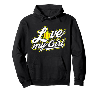 I Love My Softball Gift Moms Who Ball Hoodie - Minimalist Print Unisex - T-Shirt, Sweatshirt, Hoodie