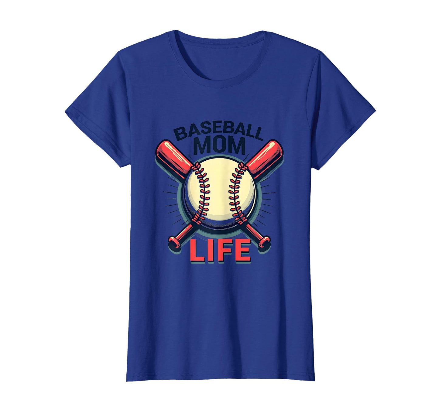 Baseball Mom Life Proud Sports Parent T-Shirt - Novelty Apparel for Adults - T-Shirt, Sweatshirt, Hoodie