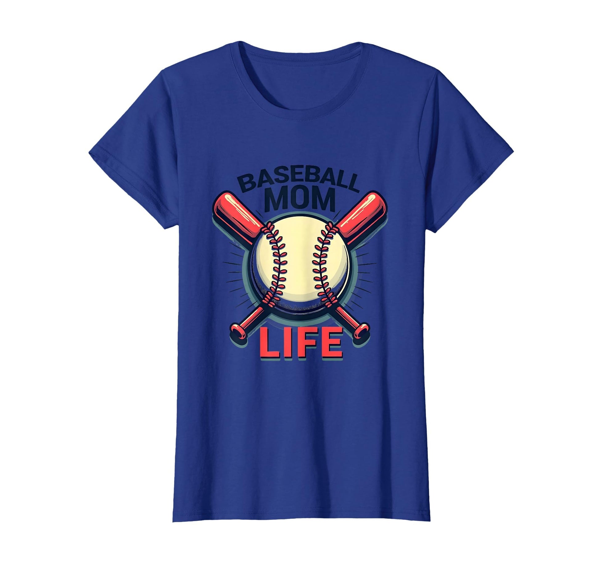 Baseball Mom Life Proud Sports Parent T-Shirt - Novelty Apparel for Adults - T-Shirt, Sweatshirt, Hoodie