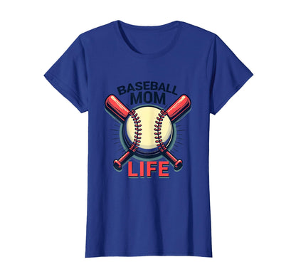 Baseball Mom Life Proud Sports Parent T-Shirt - Novelty Apparel for Adults - T-Shirt, Sweatshirt, Hoodie