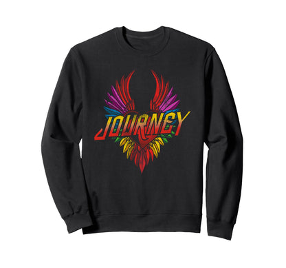 Journey Colorful Rainbow Winged Sweatshirt - Minimalist Print Men Women - T-Shirt, Sweatshirt, Hoodie