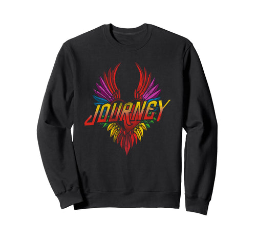 Journey Colorful Rainbow Winged Sweatshirt - Minimalist Print Men Women - T-Shirt, Sweatshirt, Hoodie