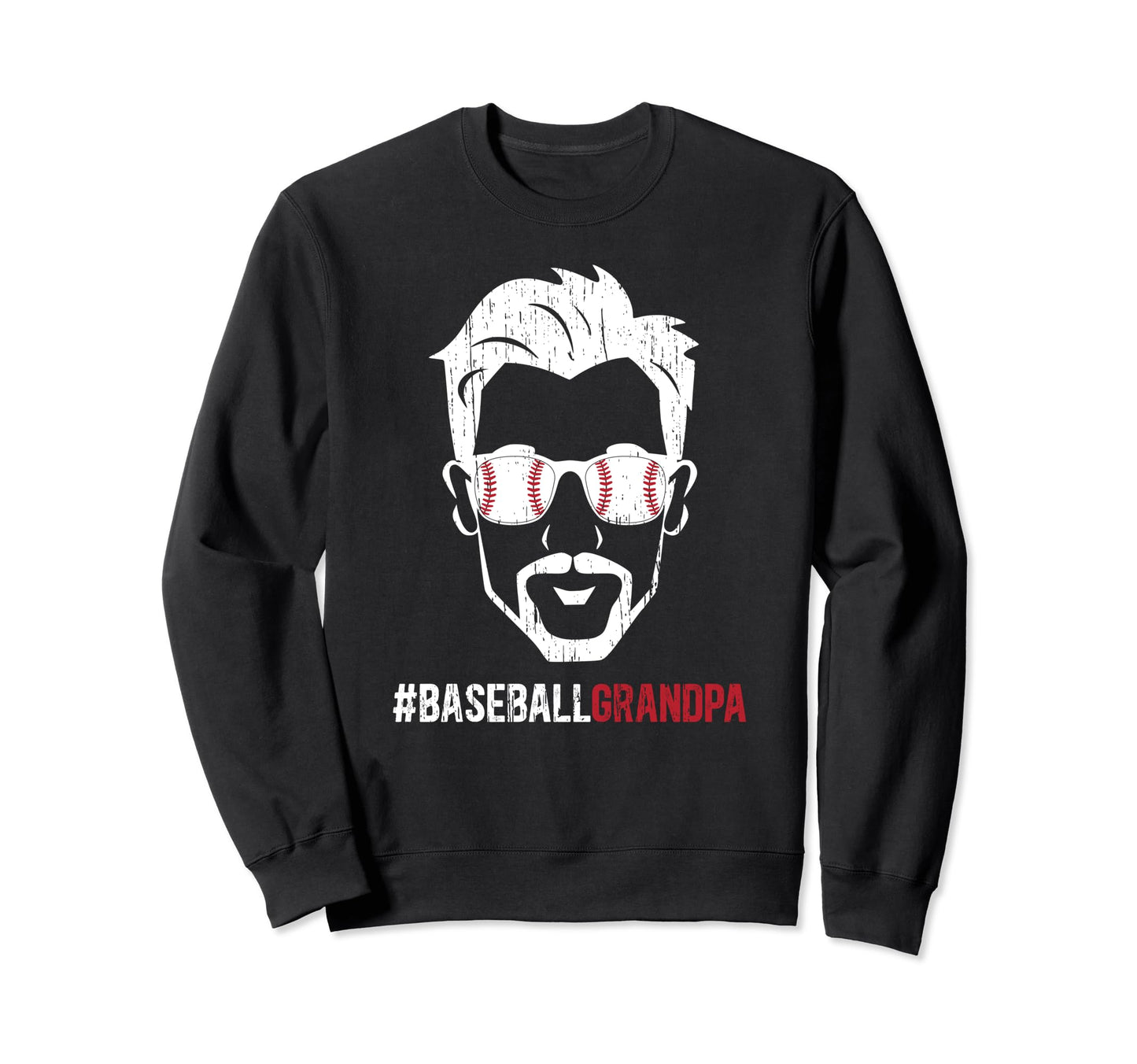Baseball Grandpa Beard Baseball Sweatshirt - Aesthetic Graphic Unisex - T-Shirt, Sweatshirt, Hoodie