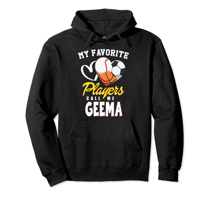 My Favorite Players Baseball Soccer Hoodie - Graphic Print Men Women - T-Shirt, Sweatshirt, Hoodie