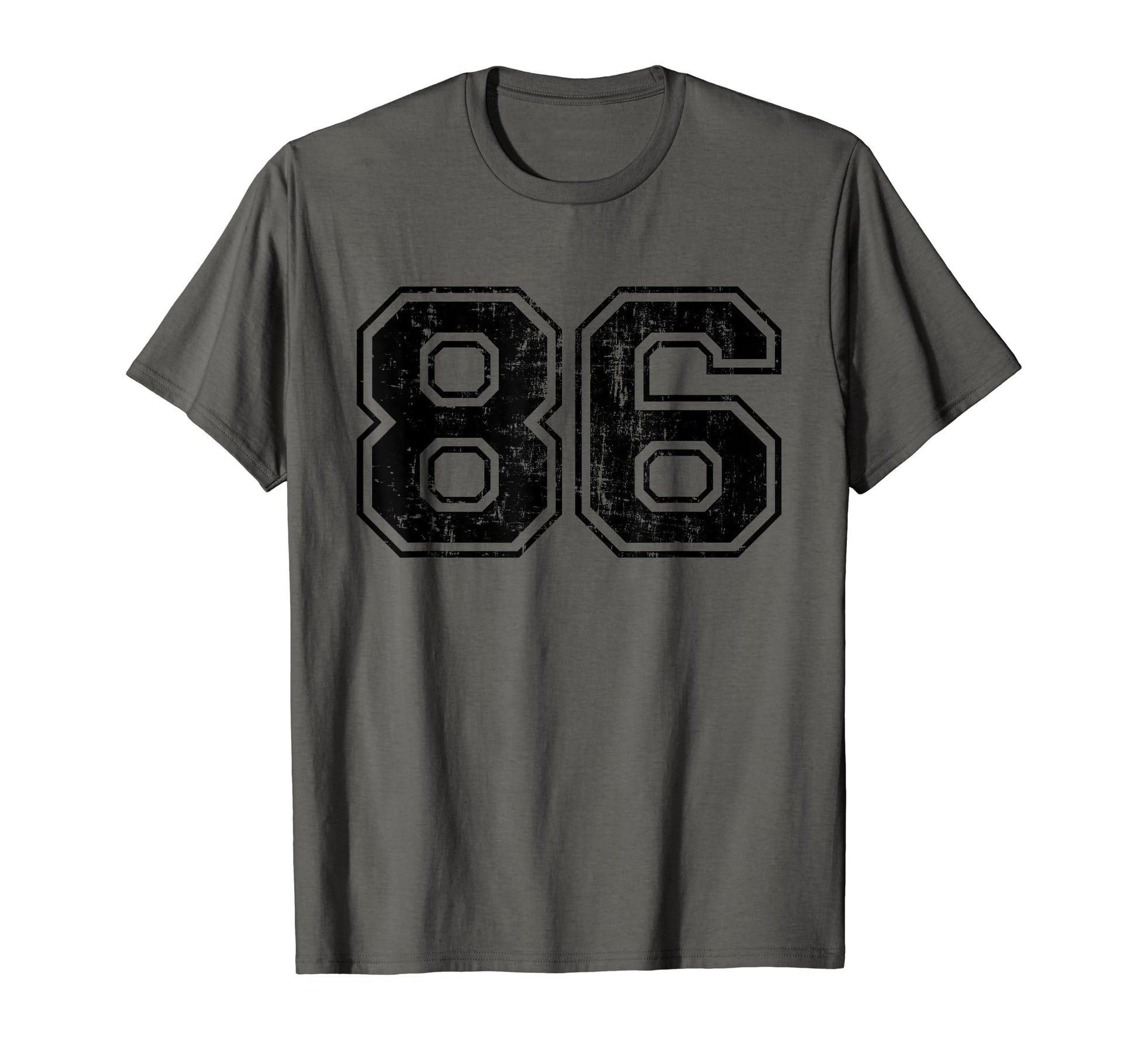 Number 86 Varsity Distressed Sport T-Shirt - Streetwear Style for Adults - T-Shirt, Sweatshirt, Hoodie