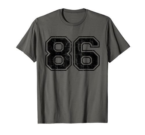 Number 86 Varsity Distressed Sport T-Shirt - Streetwear Style for Adults - T-Shirt, Sweatshirt, Hoodie