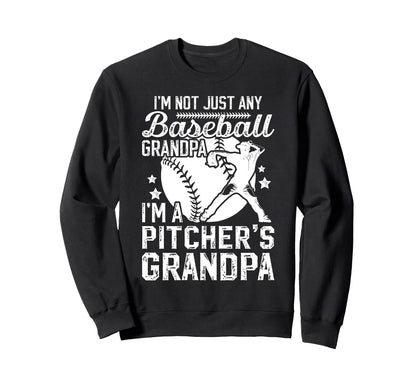 Im Baseball Pitcher Grandpa Sweatshirt - Custom Art Print Men Women - T-Shirt, Sweatshirt, Hoodie
