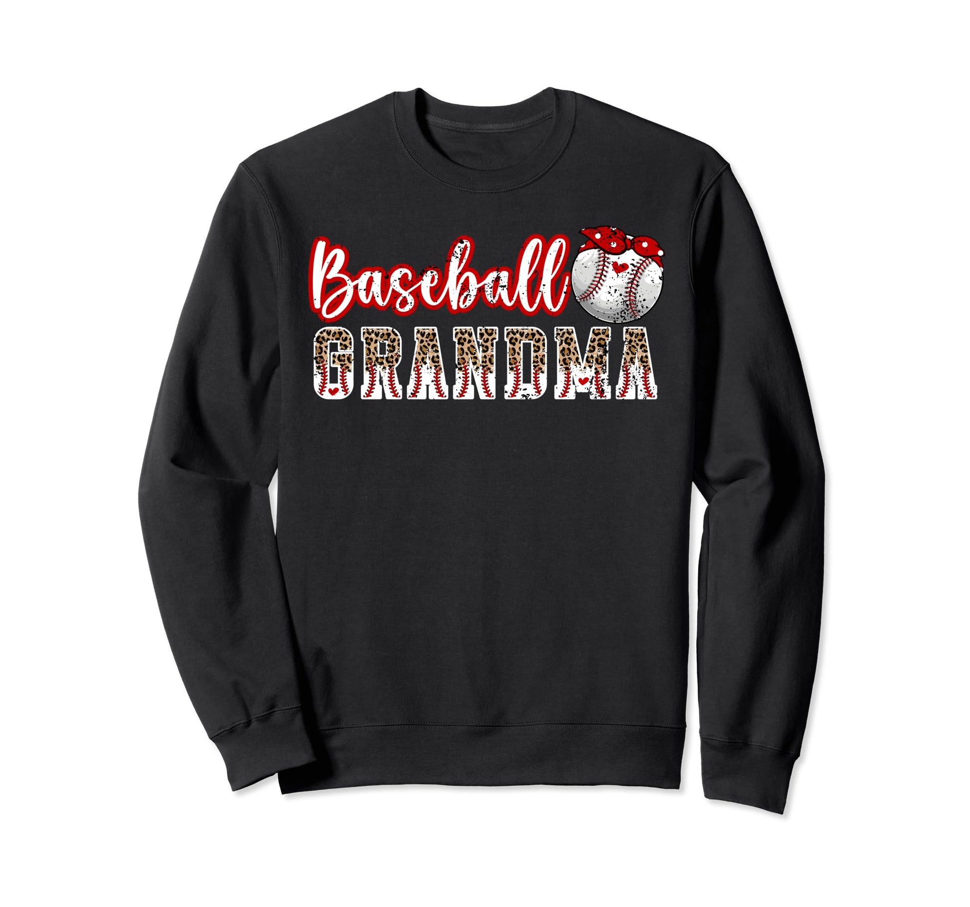 Baseball Grandma Leopard Baseball Sweatshirt - Fun Novelty Design Unisex - T-Shirt, Sweatshirt, Hoodie