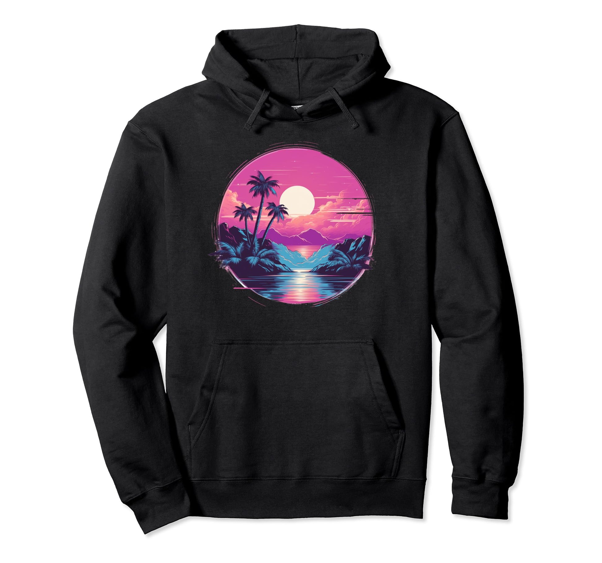 Vaporwave Landscape Aesthetic Art Hoodie - Trendy Graphic Unisex - T-Shirt, Sweatshirt, Hoodie