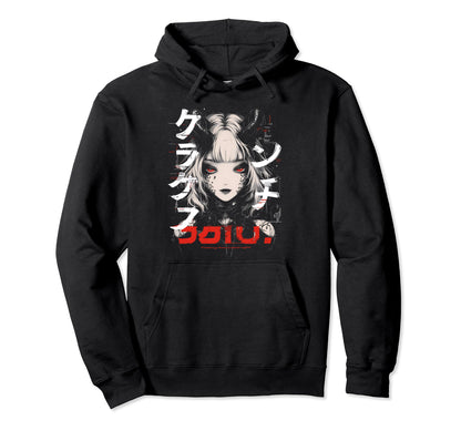 Anime Goth Grunge Demon Waifu Horror Alt Hoodie - Graphic Print Men Women - T-Shirt, Sweatshirt, Hoodie
