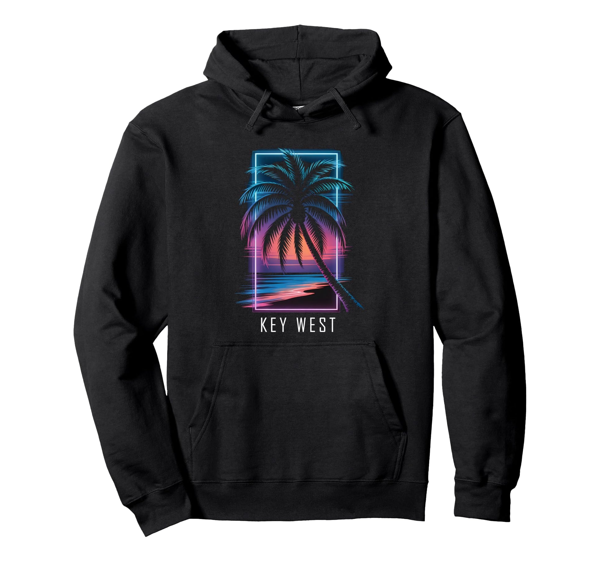 Retrowave Palm Tree Synthwave Vaporwave Hoodie - Aesthetic Graphic Unisex - T-Shirt, Sweatshirt, Hoodie