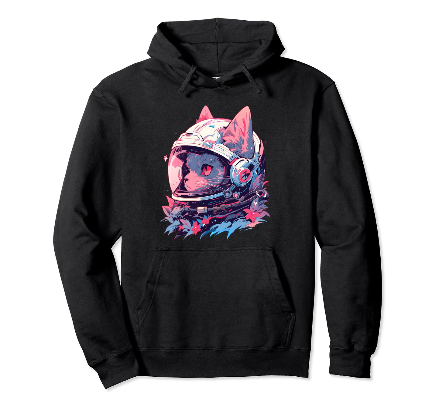 80S 90S Aesthetic Vaporwave Space Cat Hoodie - Streetwear Style Unisex - T-Shirt, Sweatshirt, Hoodie