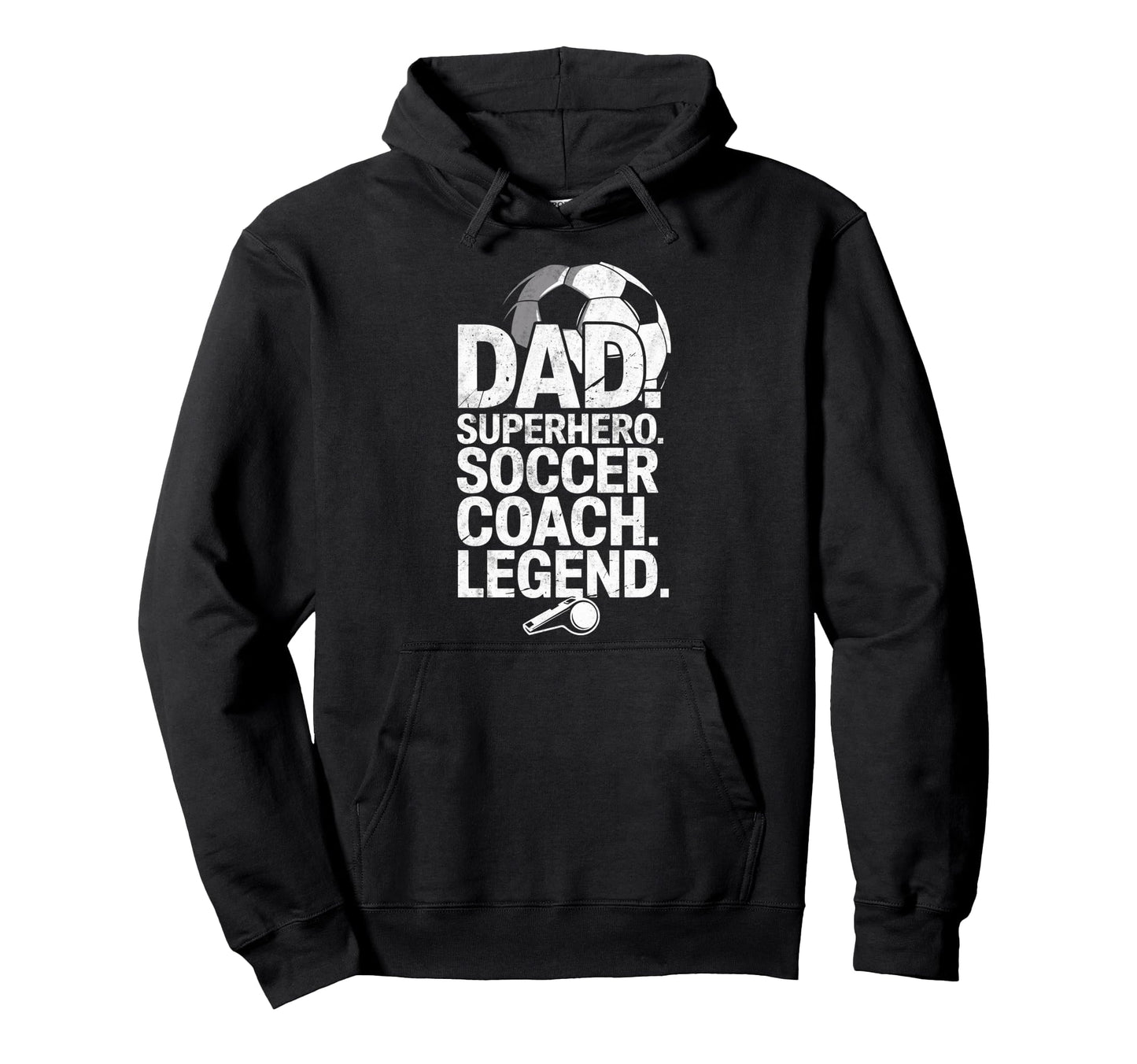 Dad Superhero Soccer Coach Hero Hoodie - Minimalist Print for Adults - T-Shirt, Sweatshirt, Hoodie