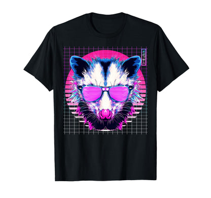 Opossum Sunglasses Possum Vaporwave T-Shirt - Minimalist Print Unisex - T-Shirt, Sweatshirt, Hoodie