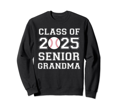 Class 2025 Baseball Grandma Sweatshirt - Casual Everyday Wear for Adults - T-Shirt, Sweatshirt, Hoodie