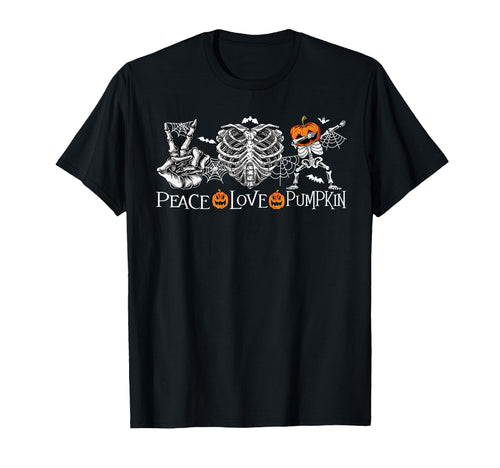 Halloween Peace Love Pumpkin Costume Hoodie - Novelty Apparel for Adults - T-Shirt, Sweatshirt, Hoodie