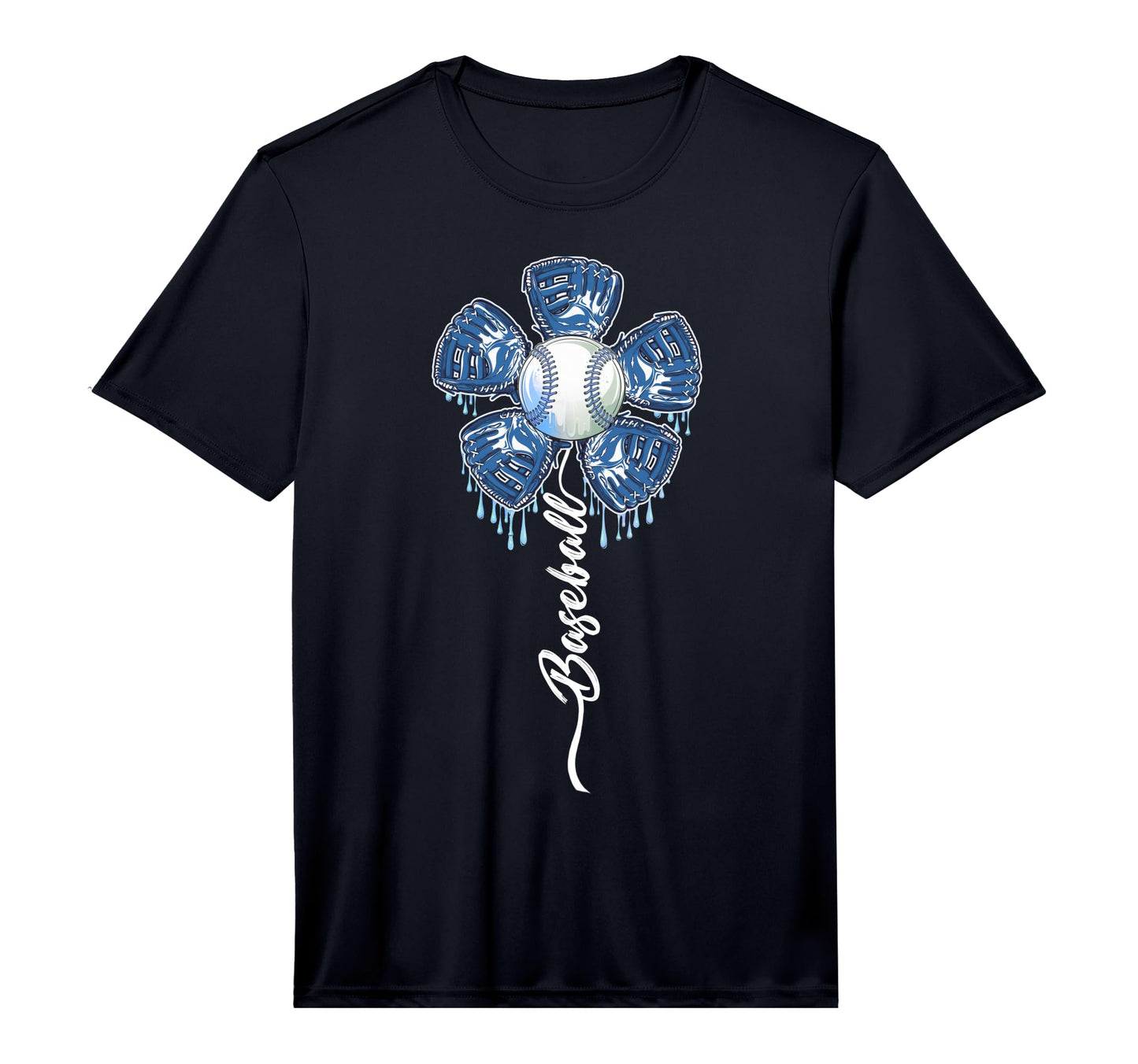 Baseball Flower Drip Ice Cream Sprinkles T-Shirt - Streetwear Style Unisex - T-Shirt, Sweatshirt, Hoodie