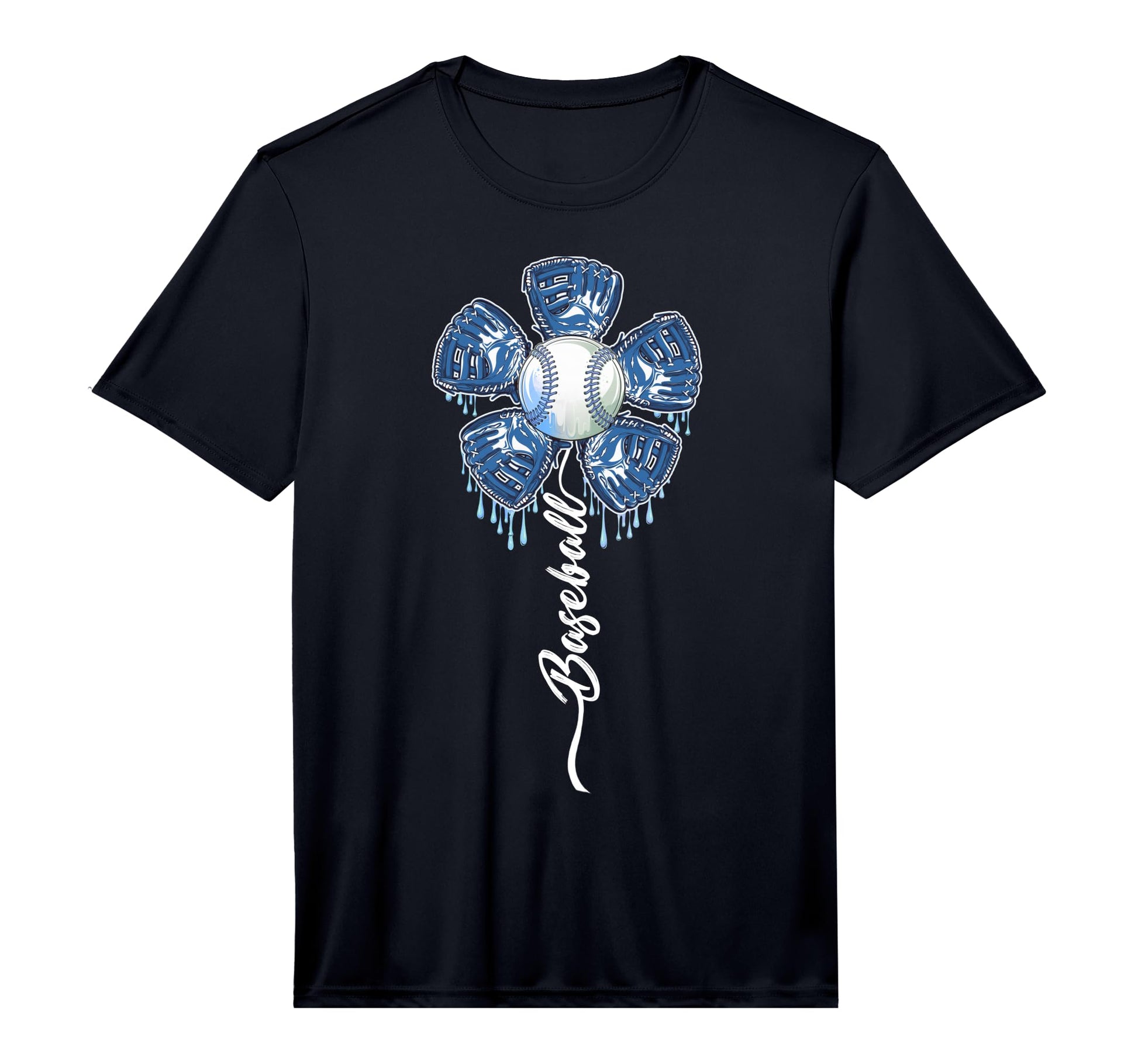 Baseball Flower Drip Ice Cream Sprinkles T-Shirt - Streetwear Style Unisex - T-Shirt, Sweatshirt, Hoodie