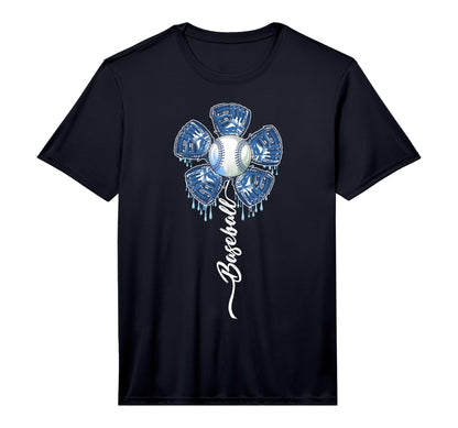 Baseball Flower Drip Ice Cream Sprinkles T-Shirt - Streetwear Style Unisex - T-Shirt, Sweatshirt, Hoodie