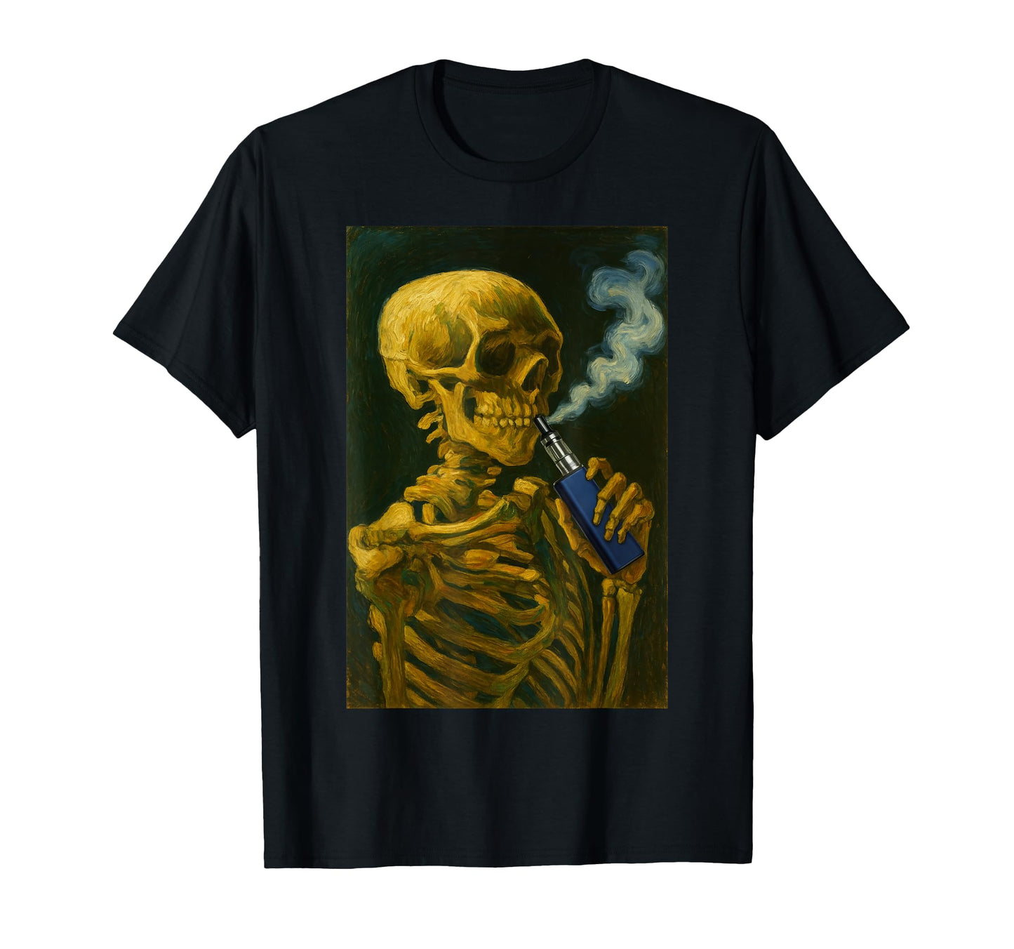 Vincent Van Gogh Skull Skeleton T-Shirt - Minimalist Print for Adults - T-Shirt, Sweatshirt, Hoodie