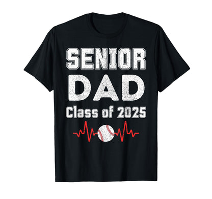 Senior Dad Class 2025 School Graduation T-Shirt - Custom Art Print Unisex - T-Shirt, Sweatshirt, Hoodie