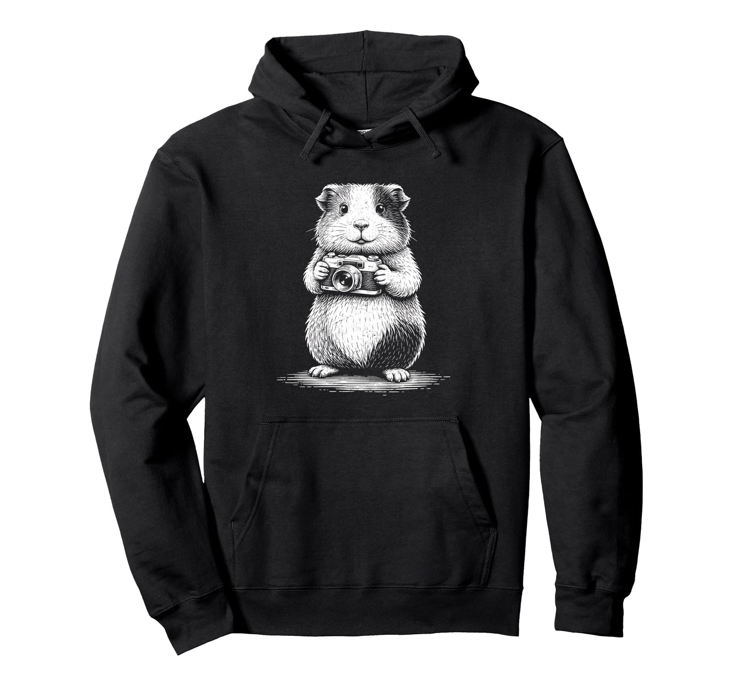 Guinea Pig Photographer Camera Hoodie - Fun Novelty Design Unisex - T-Shirt, Sweatshirt, Hoodie