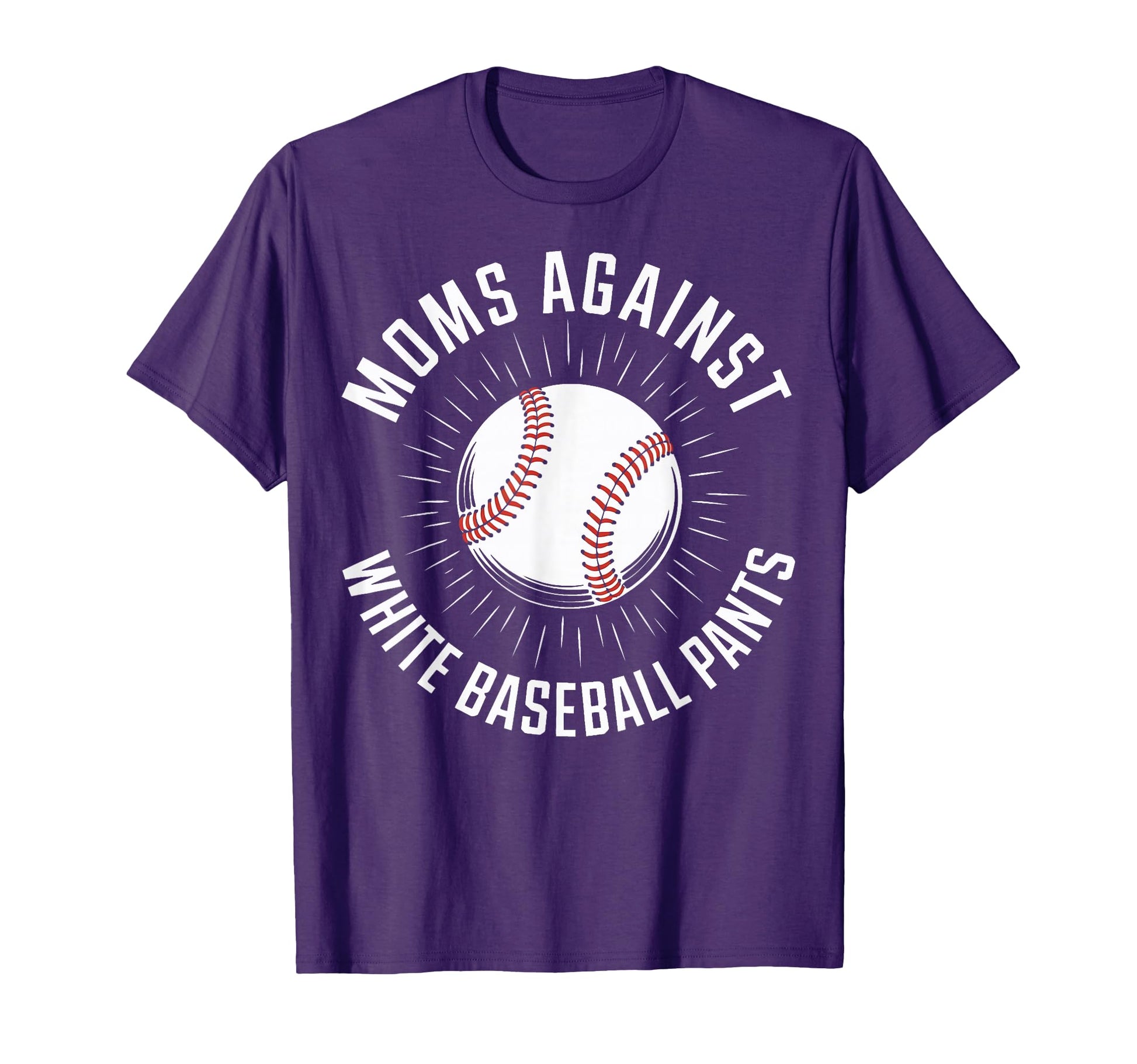 Baseball Moms Against White Baseball T-Shirt - Minimalist Print for Adults - T-Shirt, Sweatshirt, Hoodie
