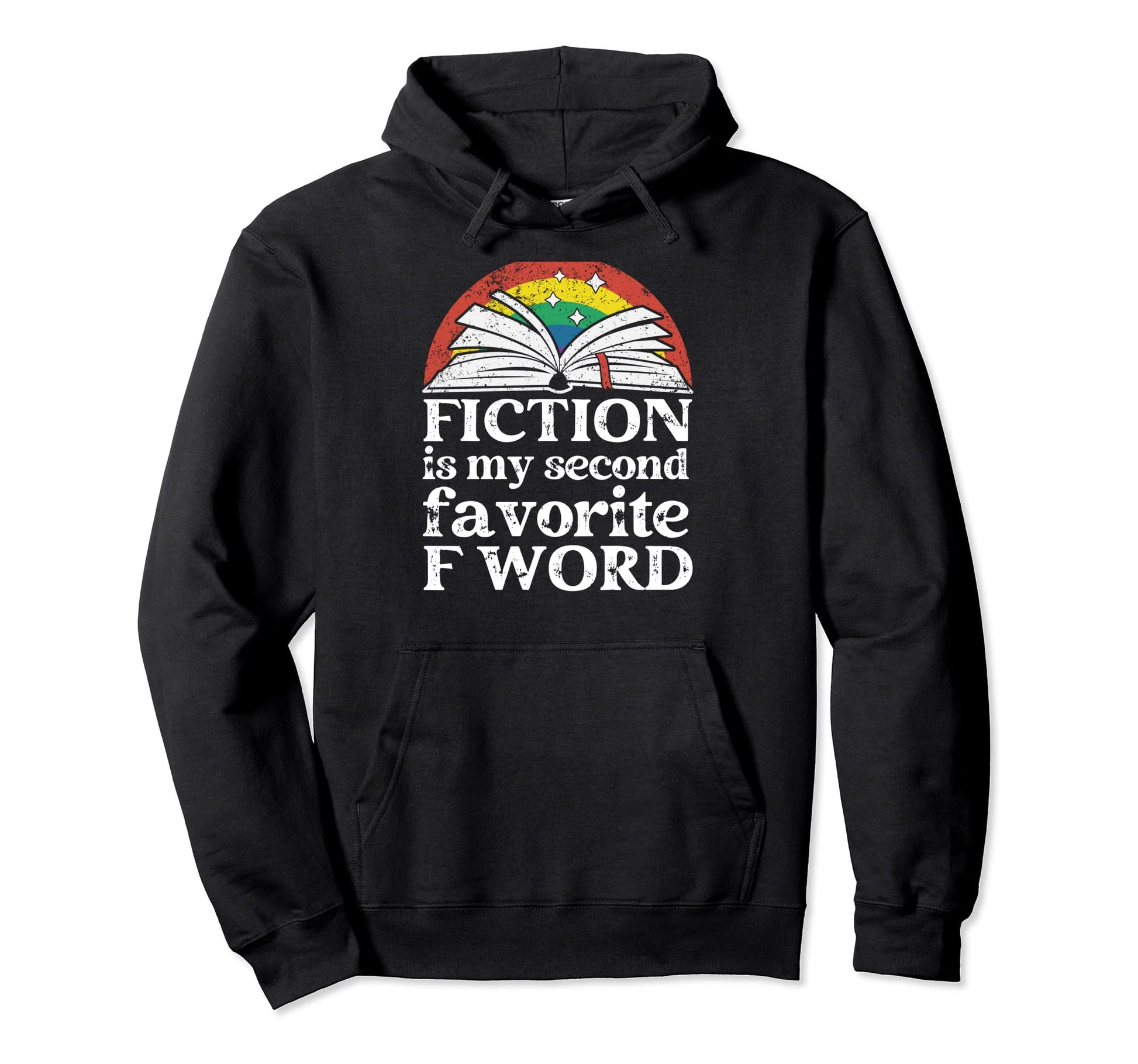 Fiction Lovers Rainbow Author Novelist Hoodie - Custom Art Print for Adults - T-Shirt, Sweatshirt, Hoodie