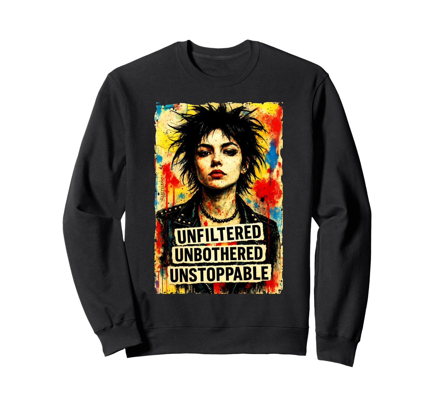 Punk 90S Grunge Urban Street Art Sweatshirt - Graphic Print for Adults - T-Shirt, Sweatshirt, Hoodie