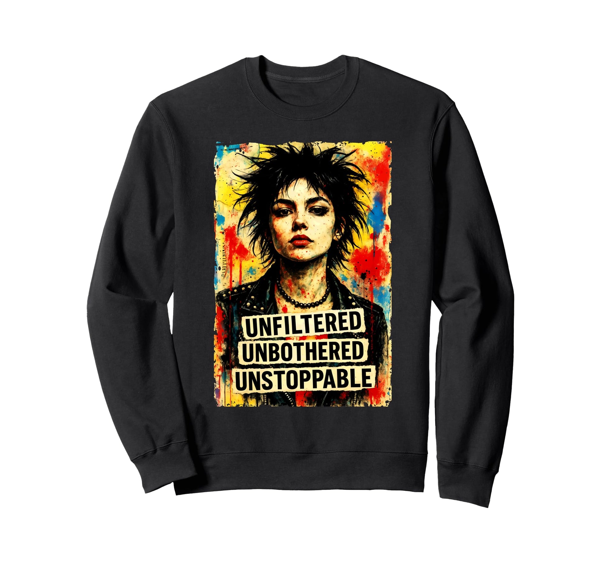 Punk 90S Grunge Urban Street Art Sweatshirt - Graphic Print for Adults - T-Shirt, Sweatshirt, Hoodie