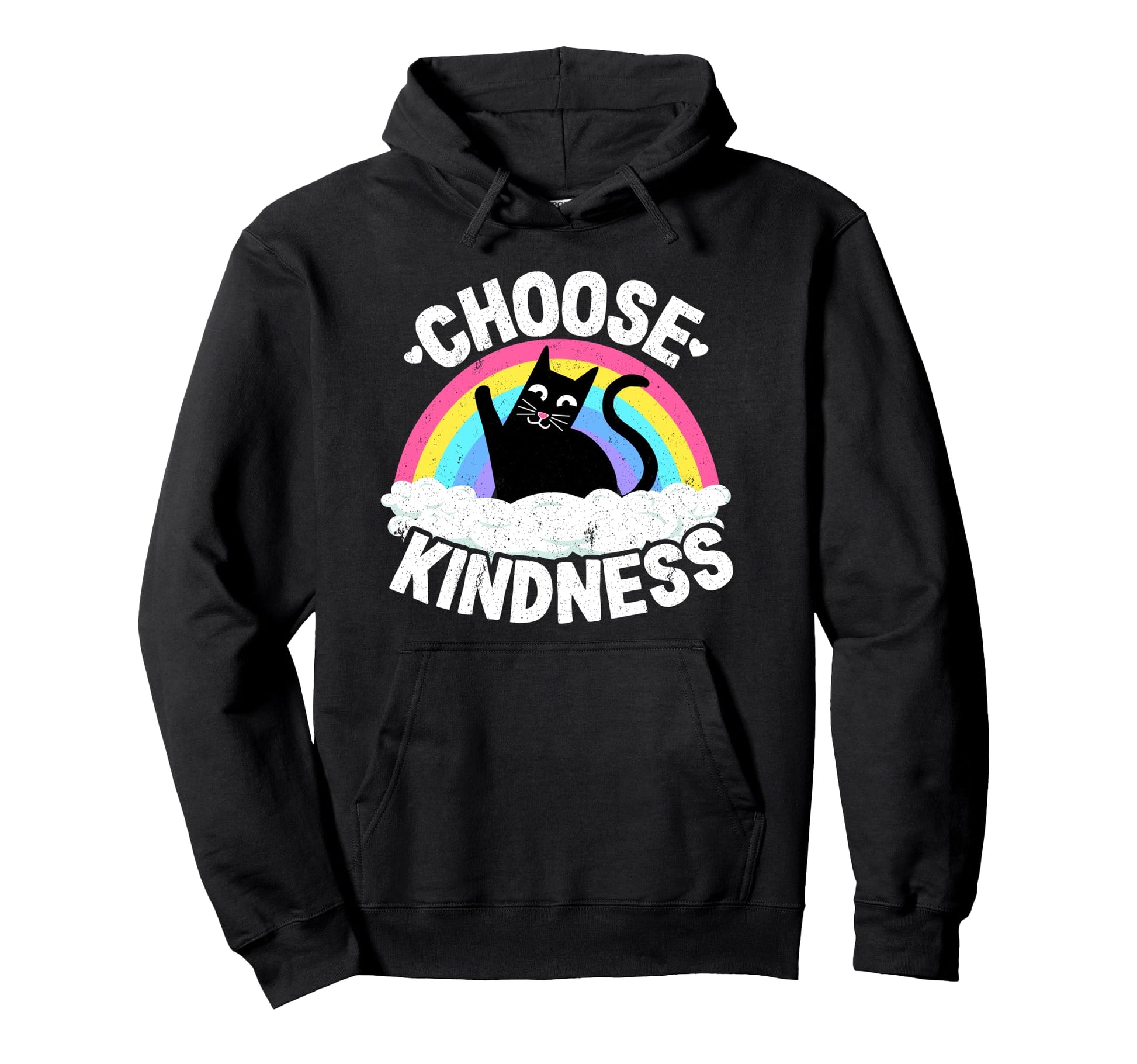 Anti Bullying Rainbow Peace Kind Hippie Hoodie - Trendy Graphic Men Women - T-Shirt, Sweatshirt, Hoodie