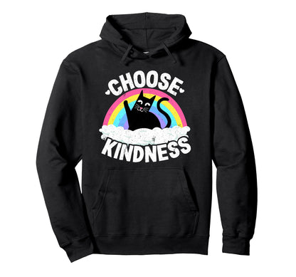 Anti Bullying Rainbow Peace Kind Hippie Hoodie - Trendy Graphic Men Women - T-Shirt, Sweatshirt, Hoodie
