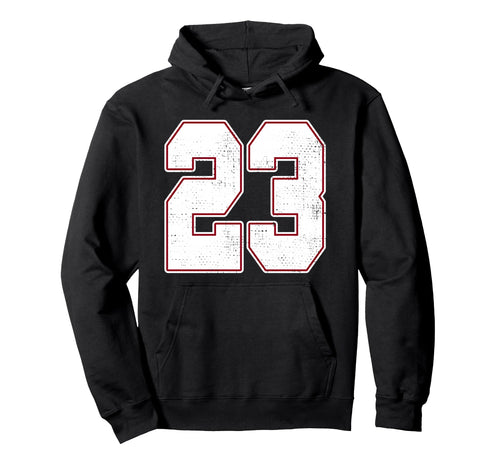 23 Outline Number 23 Varsity Fan Sports Hoodie - Fun Novelty Design Unisex - T-Shirt, Sweatshirt, Hoodie