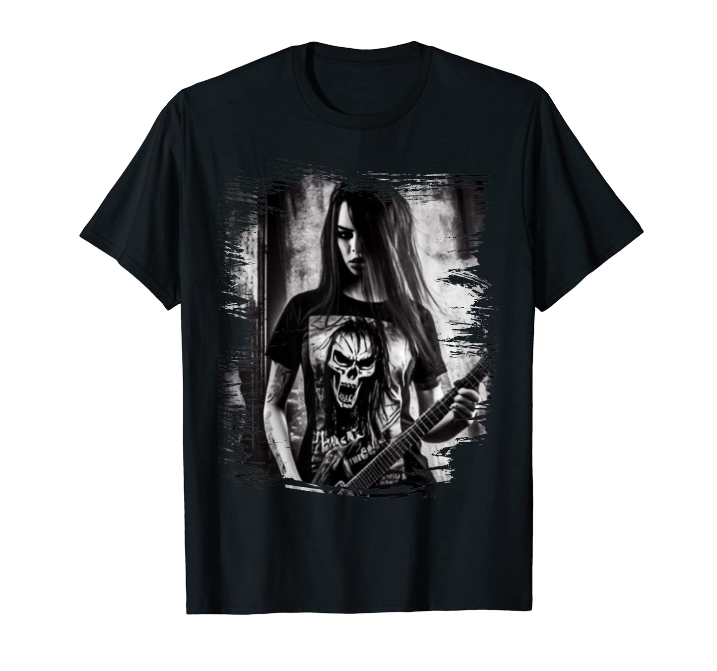 Gothic Punk Playing Guitar 90S Grunge T-Shirt - Streetwear Style Unisex - T-Shirt, Sweatshirt, Hoodie
